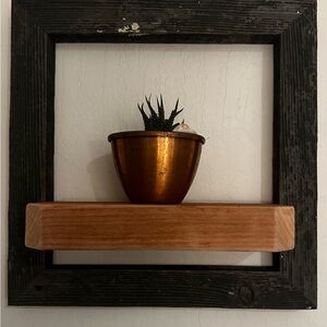 Rustic wall hanging with shelf